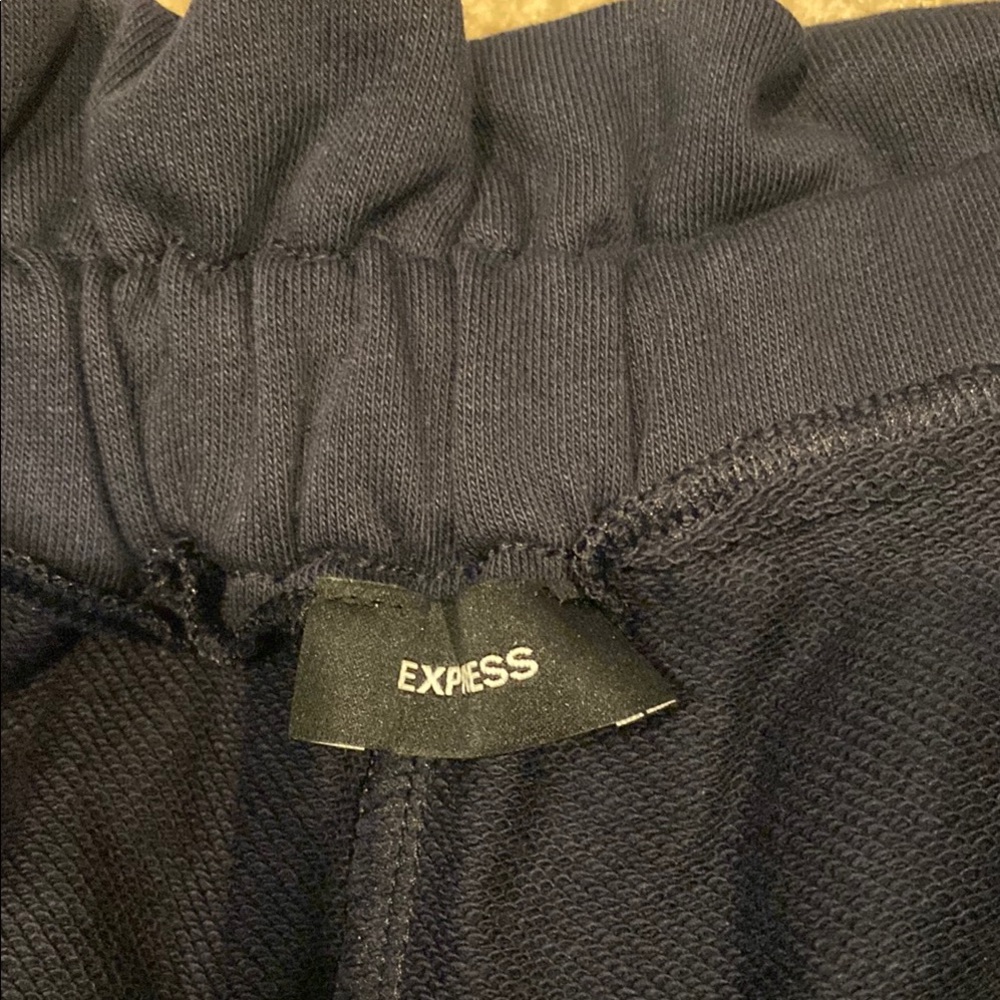Express Blue Flare Pants with Dramatic Silhouette - Picture 3 of 10